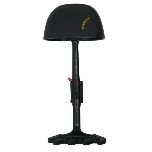 Kwikee Kwiver archery quiver black with yellow logo, vertical on white background