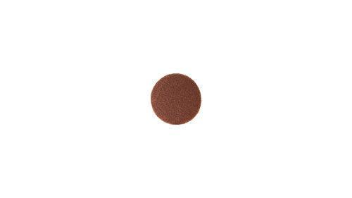Last Chance Archery arrow squaring disc, round brown sanding disc on white background