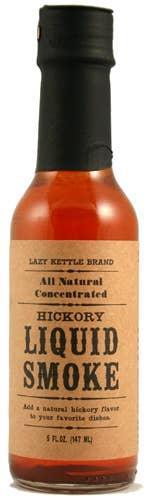 Lazy Kettle Brand Hickory Liquid Smoke 5 oz bottle with all-natural label
