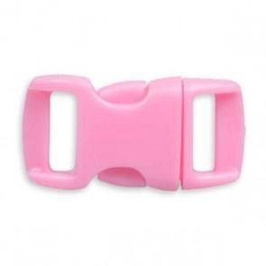 Pink plastic side release buckle for paracord bracelets and outdoor gear