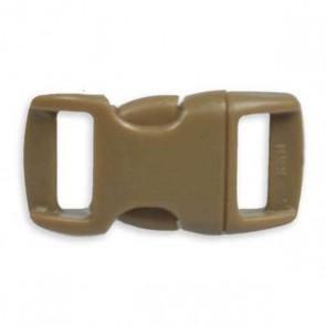 Brown plastic side release buckle for paracord bracelets and outdoor gear
