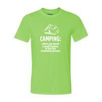 Leapfrog T-Shirt - Camping Where You Spend A Small Fortune To Live Like A Homeless Person - Leapfrog Outdoor Sports and Apparel
