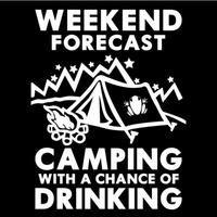 Leapfrog T-Shirt - Weekend Forecast Camping With A Chance Of Drinking - Leapfrog Outdoor Sports and Apparel