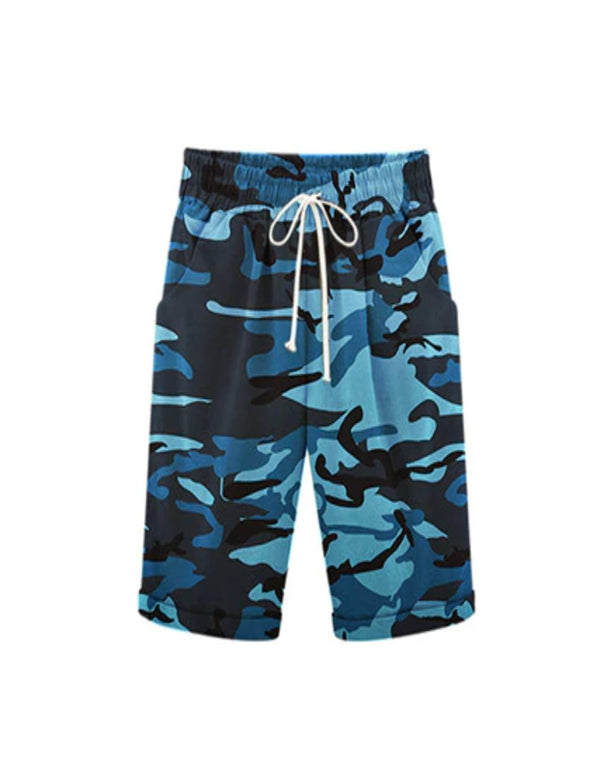 Leapfrog Women's Camouflage Blue Cargo Shorts - Leapfrog Outdoor Sports and Apparel