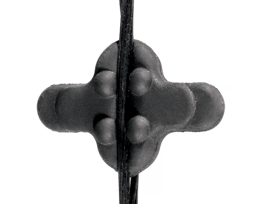 Black Limbsaver Super String Leech bow string dampener on archery string