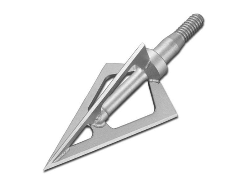Magnus Archery Snuffer SS broadhead, silver, single arrow tip on white background