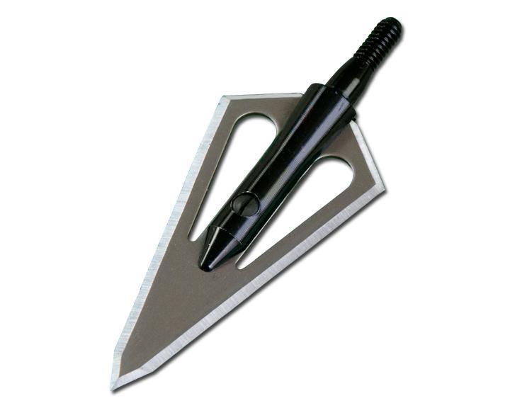 Magnus Stinger 2-blade broadhead arrow tip with sharp edges on white background