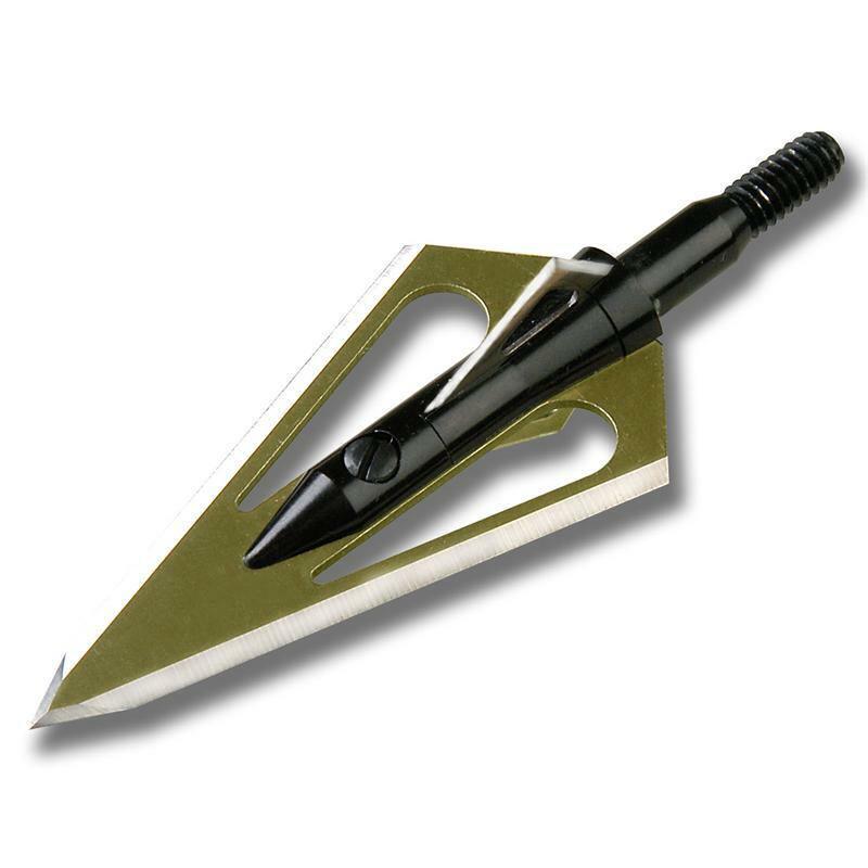 Magnus Archery Stinger 4-blade broadhead close-up on white background
