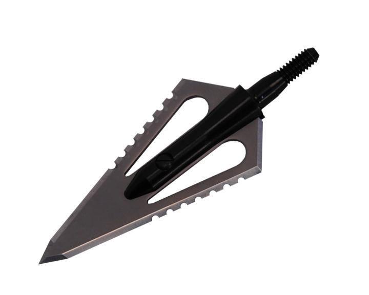 Magnus Archery Stinger Buzzcut 2-blade broadhead with serrated edges on white background