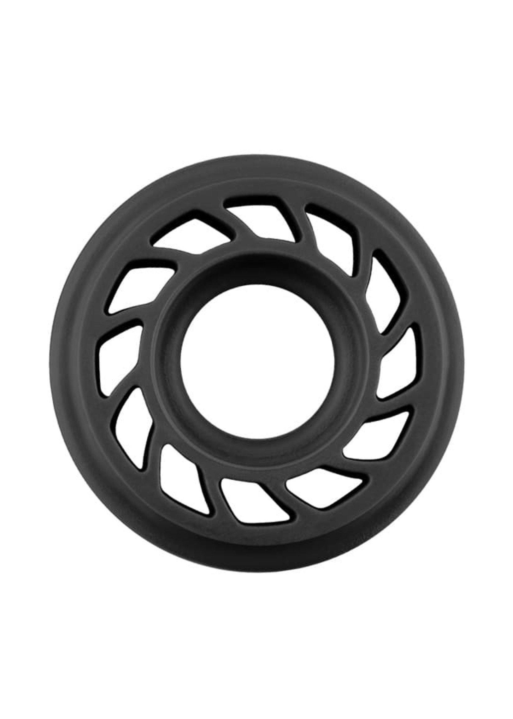Black Mathews Genuine Archery HDS custom damping rubber ring on white background