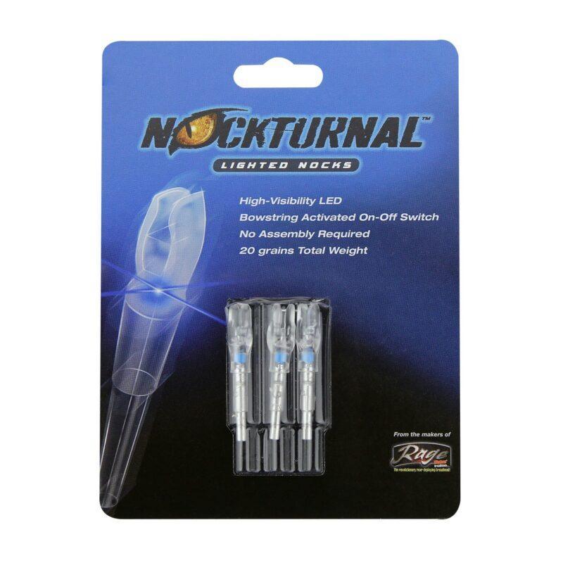 Nockturnal lighted nocks 3-pack with high-visibility LED for archery, retail packaging
