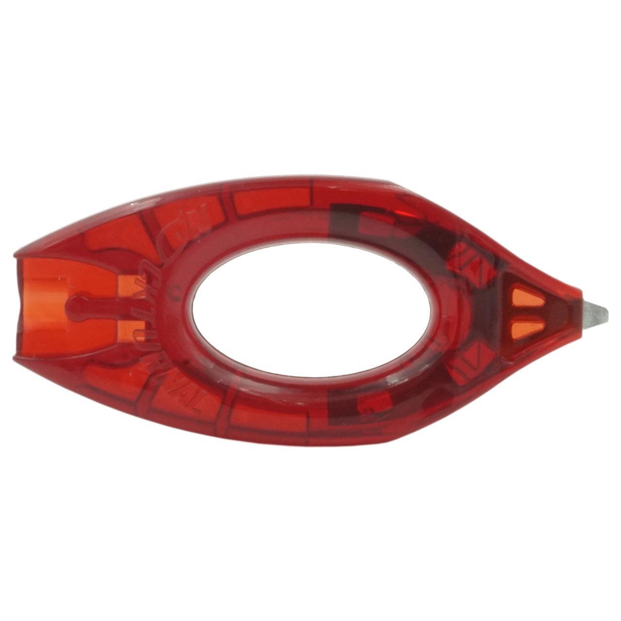 Nockturnal Archery Universal Nock Tool in red plastic with oval center opening