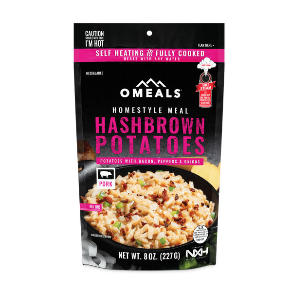 OMEALS Hashbrown Potatoes with Bacon, Onions, and Peppers - Leapfrog Outdoor Sports and Apparel