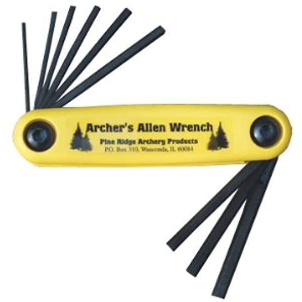 Pine Ridge Archery Archer's Allen Wrench Set with yellow handle and black hex keys