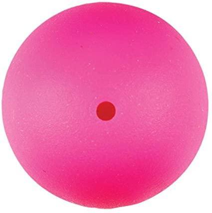 Pink Pine Ridge Archery Brush Button accessory with center hole on white background