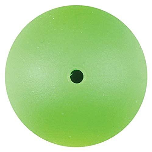 Green Pine Ridge Archery brush button accessory with center hole, close-up view