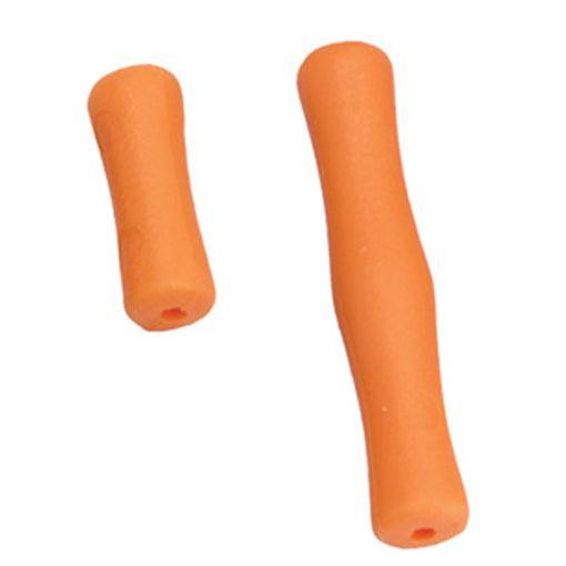 Orange Pine Ridge Archery finger savers on white background