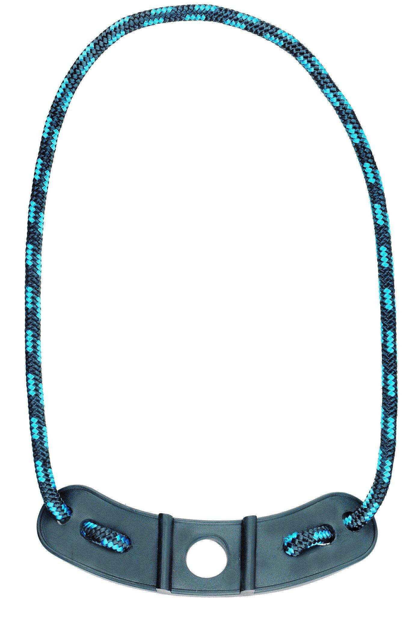 Pine Ridge Archery Kwik Sling braided blue and black wrist sling on white background