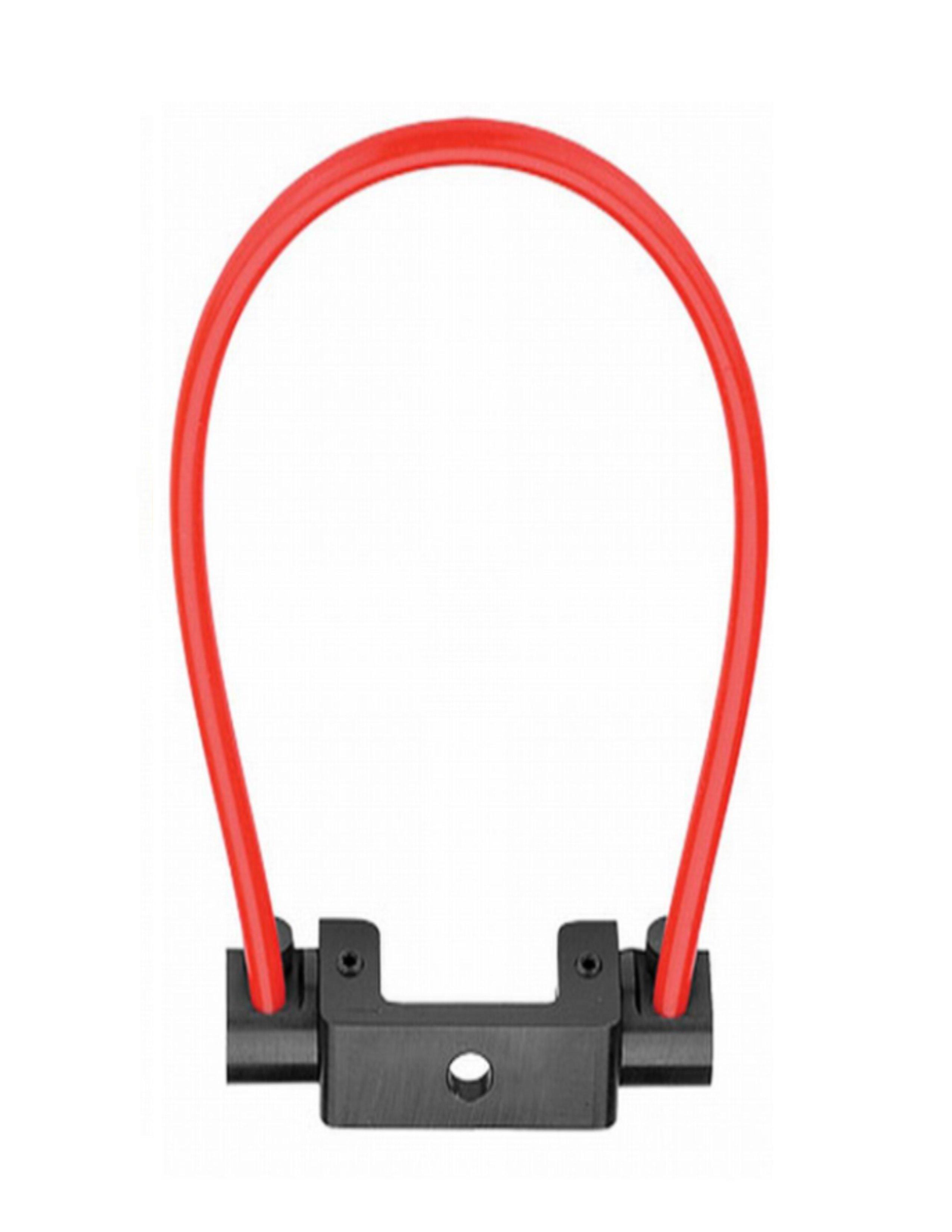 Red Pine Ridge Archery Nitro bow wrist sling with black mounting bracket on white background