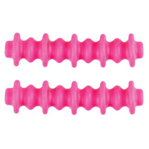 Two pink Pine Ridge Archery Nitro Button XL accessories on a white background