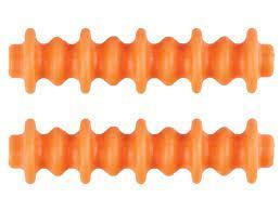 Two orange Pine Ridge Archery Nitro Button XL packs with grooved design on white background