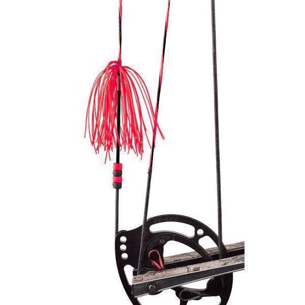 Red Pine Ridge Archery Nitro Whiskers bow string silencer on compound bow