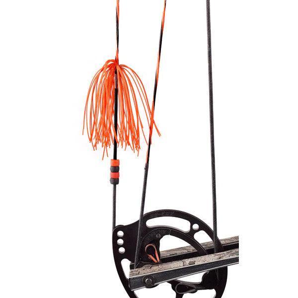 Pine Ridge Archery Nitro Whiskers orange string silencer on compound bow