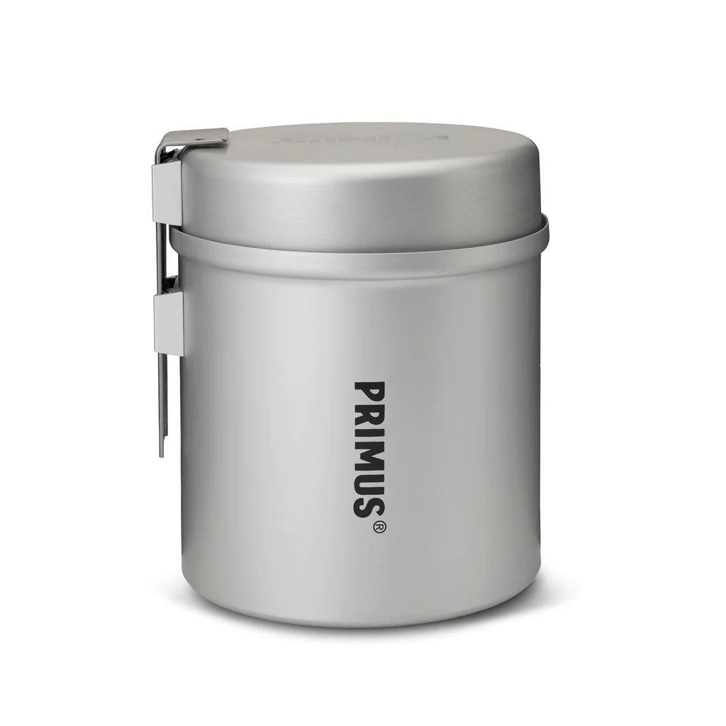 Primus Trail Kit lightweight grey backpacking cooking pot with lid and handle