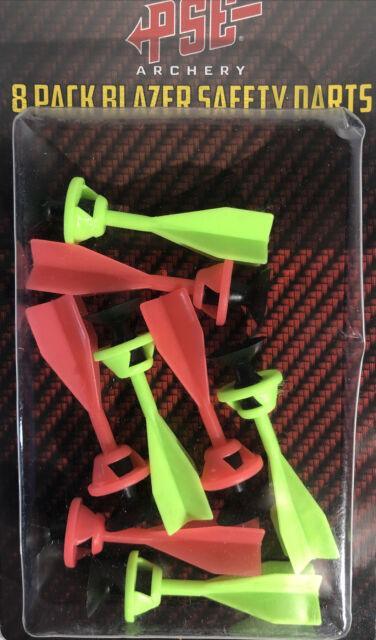 PSE Archery 8 pack Blazer safety darts in red and green packaging