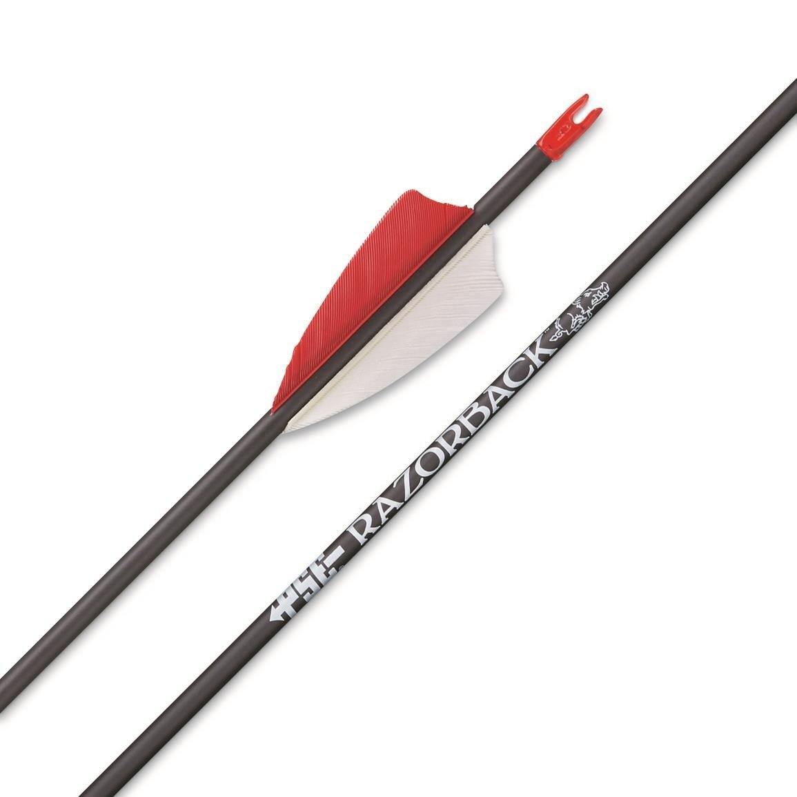 PSE Archery Carbon Force Razorback Feather Fletched Arrow - Single - Leapfrog Outdoor Sports and Apparel