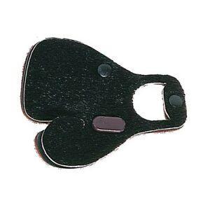 Black PSE Archery King No Pinch shooting tab with finger grooves, archery gear on white background.