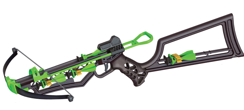 PSE Archery Quantum toy crossbow in black and green with foam darts