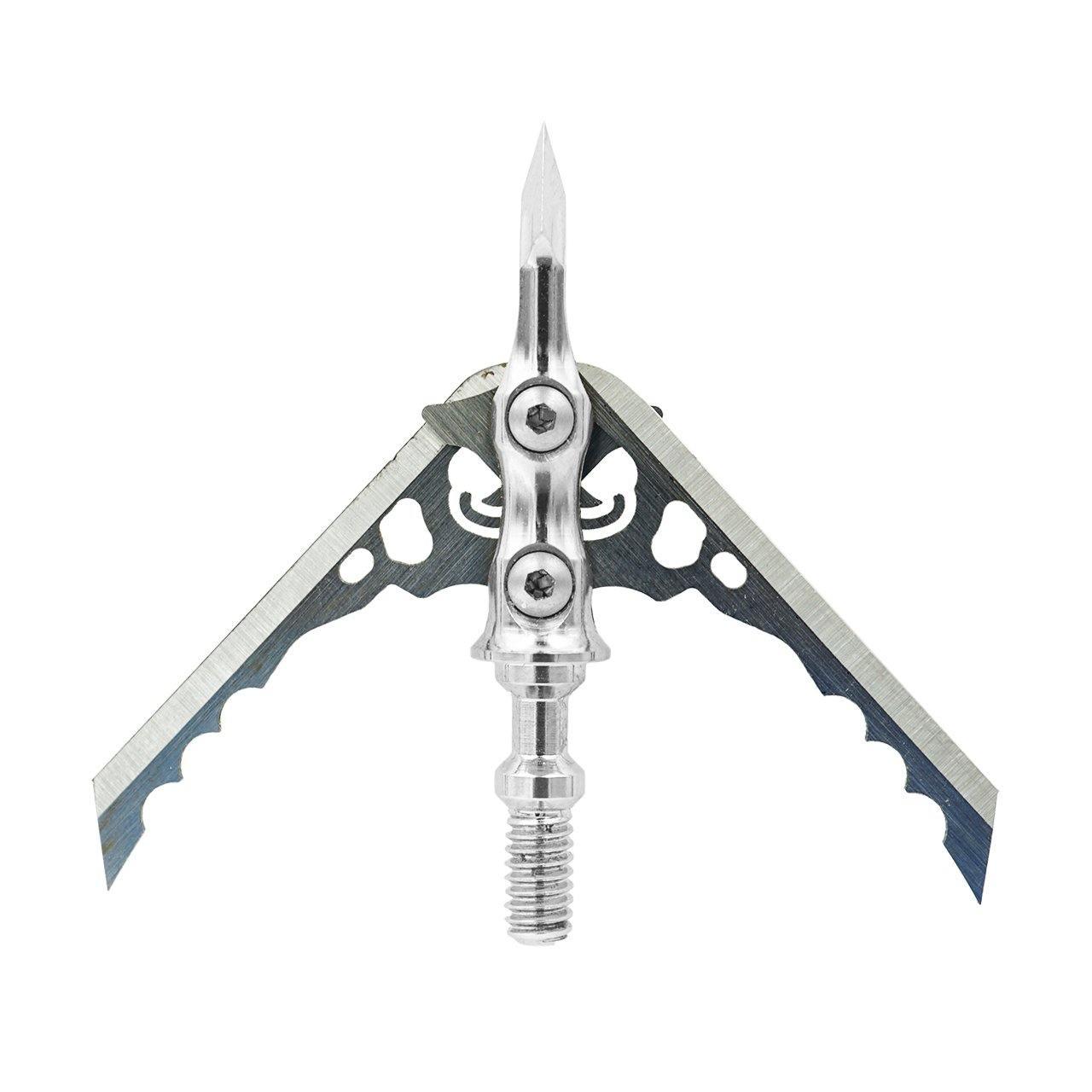 Rage Archery Hypodermic No Collar Broadhead with open stainless steel blades
