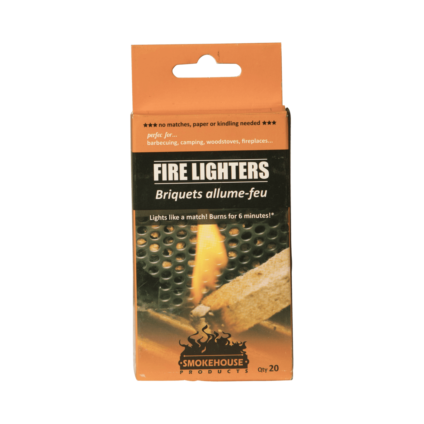 Smokehouse Products Fire Lighters box for camping, barbecuing, and fireplaces