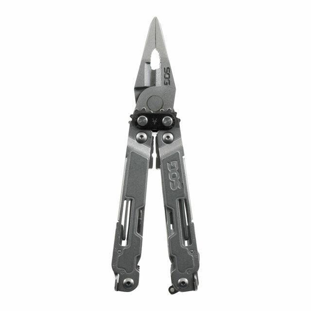 SOG PowerAccess Deluxe multi-tool pliers in stainless steel on white background