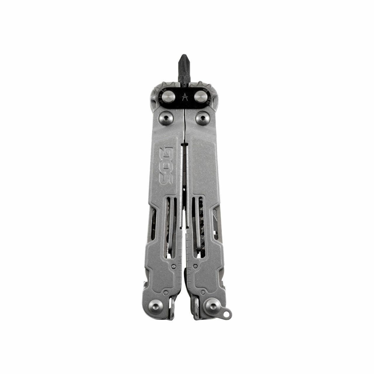 SOG Power Access Deluxe multi-tool with screwdriver tip on white background
