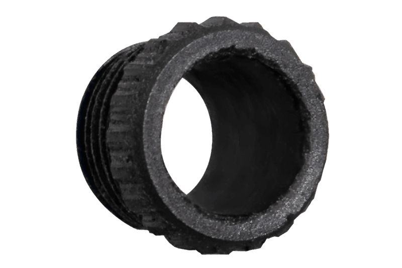 Black Specialty Archery PXS target peep shade cap, threaded archery accessory