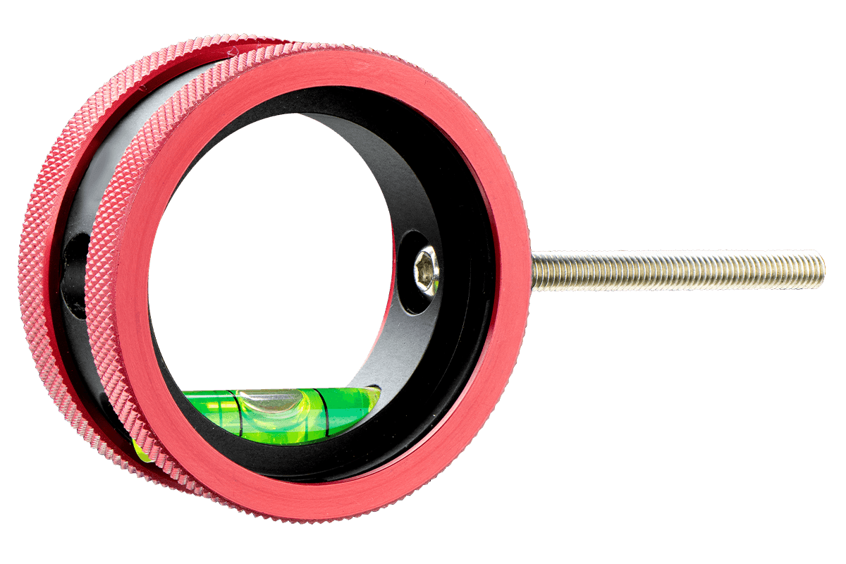 Specialty Archery Versa3 3D Scope in red with bubble level and mounting screw