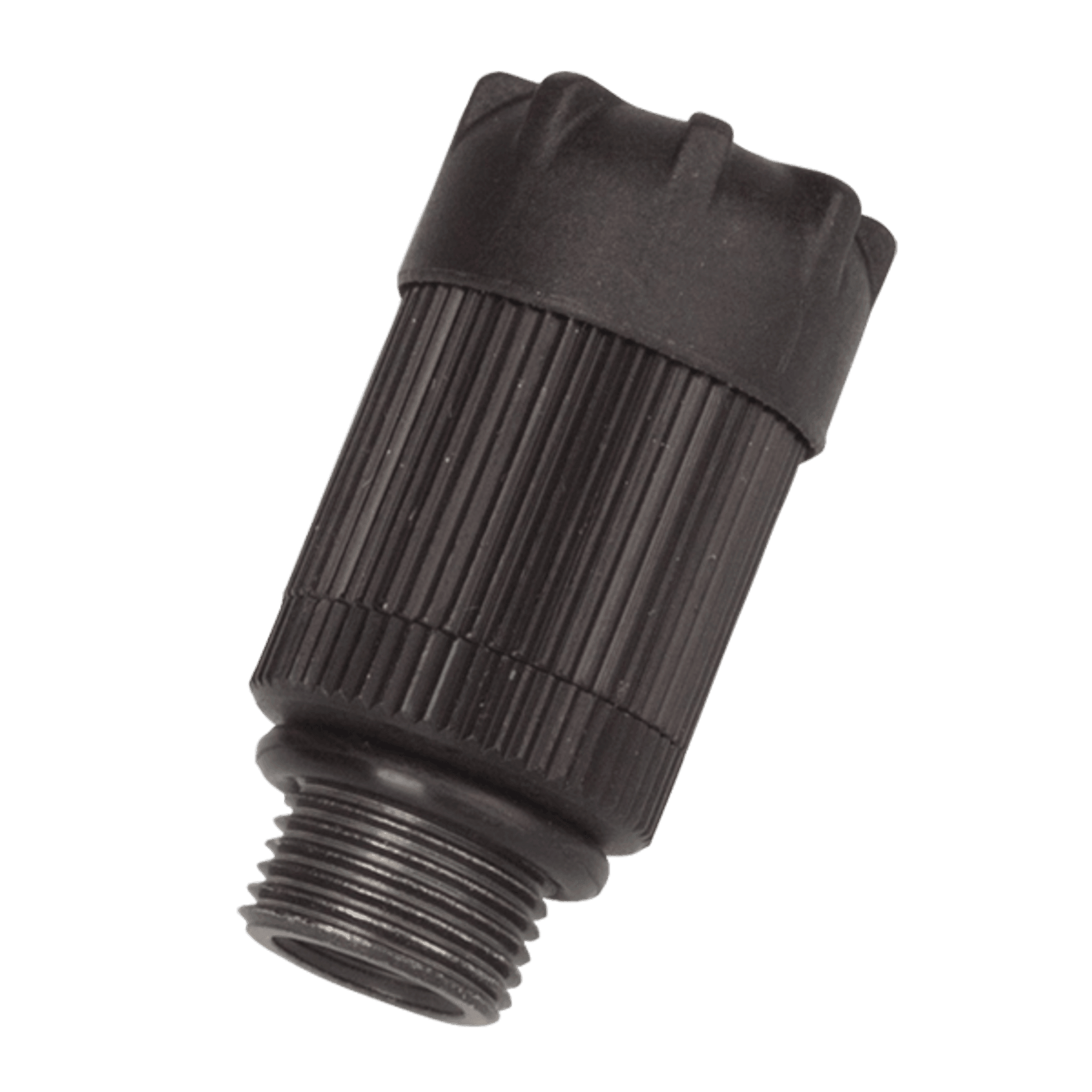 Spot Hogg archery sight light, black ribbed cylindrical accessory