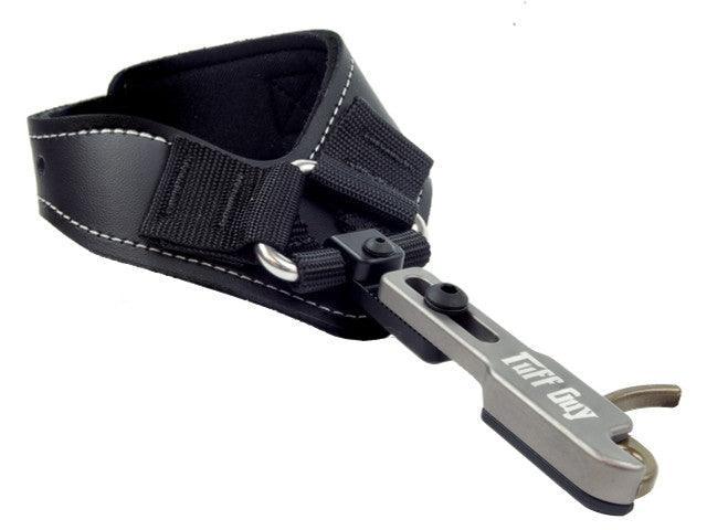 Spot Hogg Tuff Guy archery release with black wrist strap and metal trigger