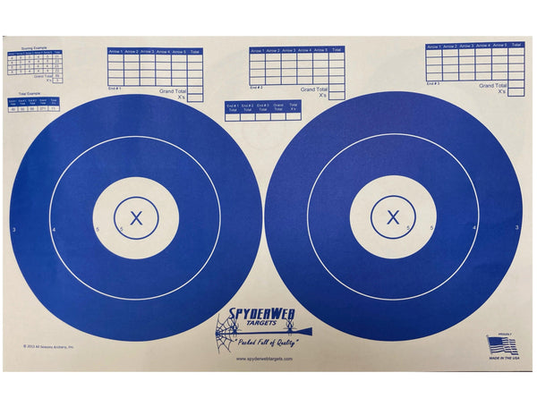 SpyderWeb Archery Paper Reversible Spot Target - Leapfrog Outdoor Sports and Apparel