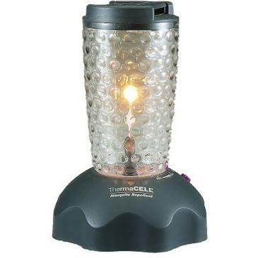 ThermaCELL cordless mosquito repellent lantern with textured glass and black base