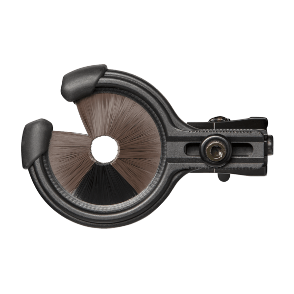 Trophy Ridge Whisker Biscuit Kill Shot arrow rest for archery, black and brown brush design