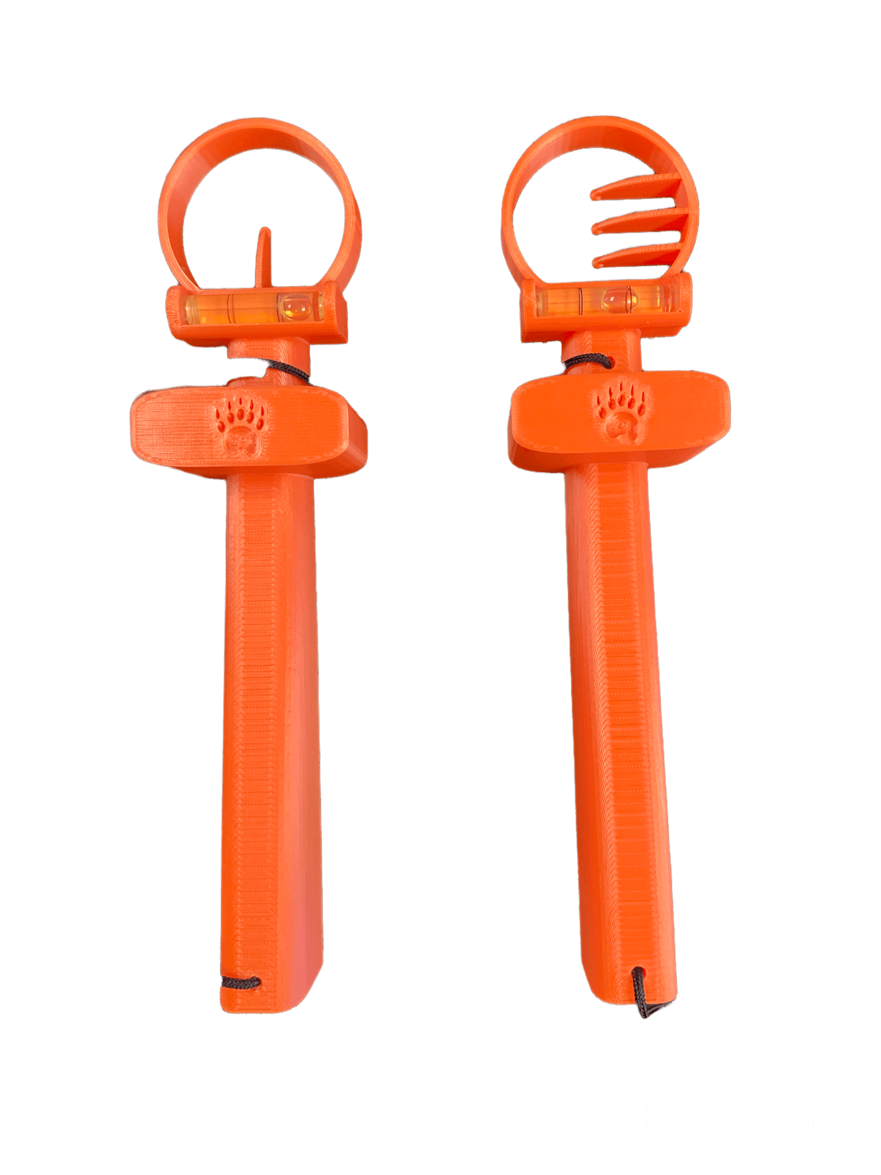 Orange wild game tracker release trainer tools with level and paw print, Leapfrog Outdoor Sports