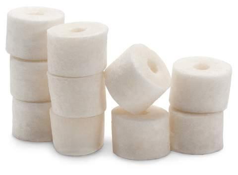 Stacked white Zippo fire starter tinder sticks for emergency fire kit on white background