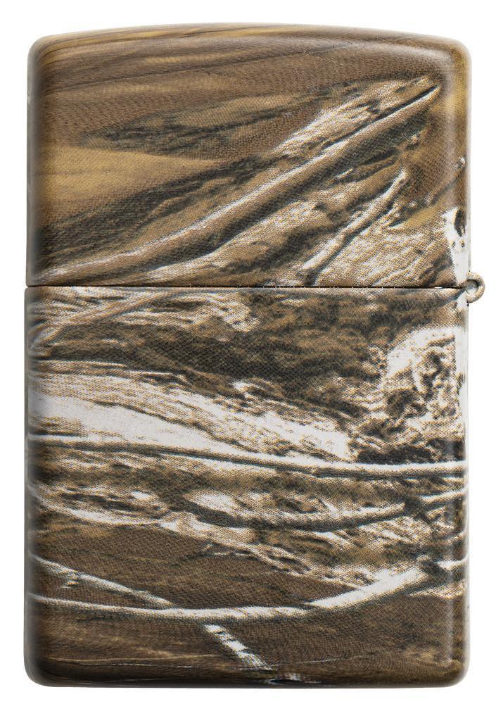 Zippo Realtree Edge camo windproof lighter with brown and tan camouflage design